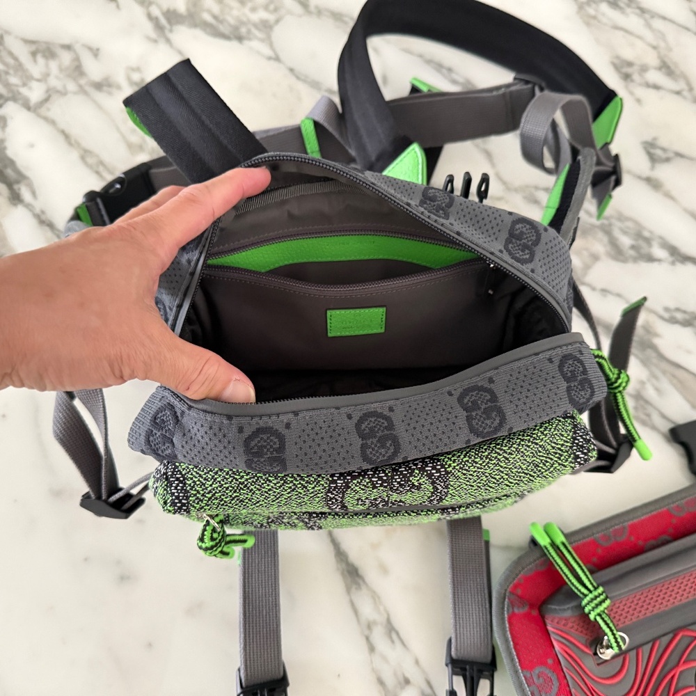 Gucci GG Nylon Backpack 721100 red and green‎ - Picture 14 of 14